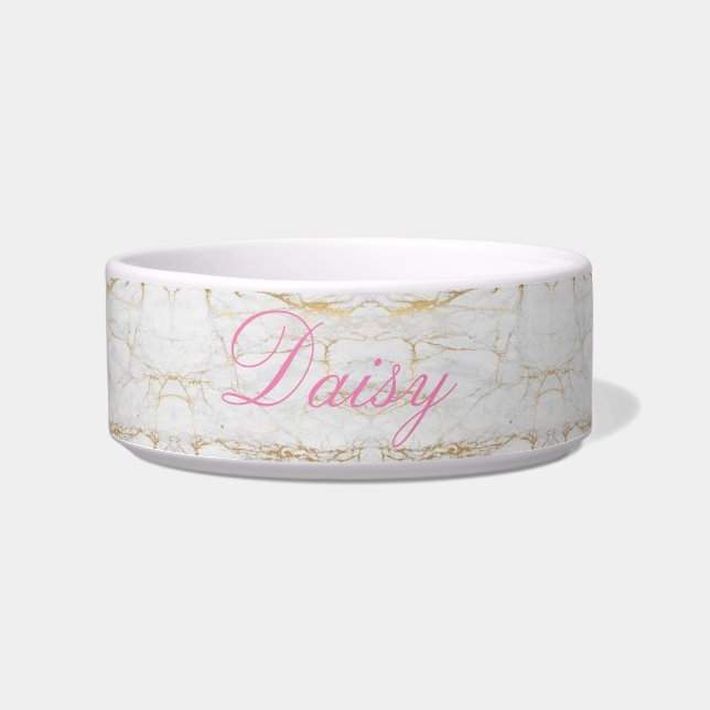 Écuelle Gold Marble Personnalisé Pet Bowl (Devant)