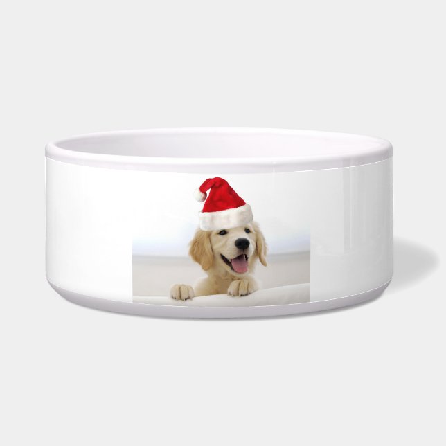 Écuelle Golden Retriever Chiot Noël Gros Animal Bowl (Devant)