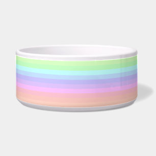 Écuelle Grande cuvette rayée en pastel colorée de chien