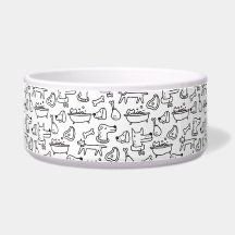 Grande cuvette simple d'animal familier de motif