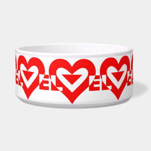 Écuelle Graphique d'amour cool, Rouge