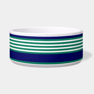 Écuelle Green and white stripes pattern with navy blue