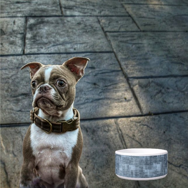 Écuelle Gris textiles (This Textile Grays Pet Dish makes a great gift for your pet!)
