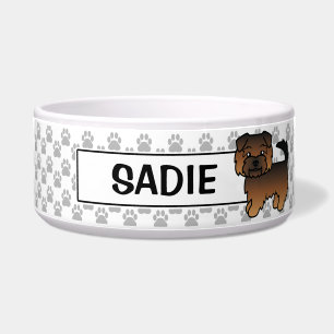 Écuelle Grizzle Norfolk Terrier Chien de Dessin Animé & No