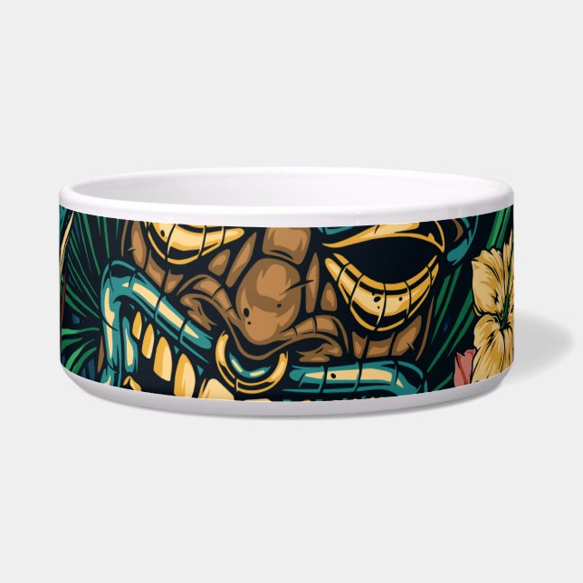 Écuelle Hawaï Tiki Masque Motif tropical (Devant)