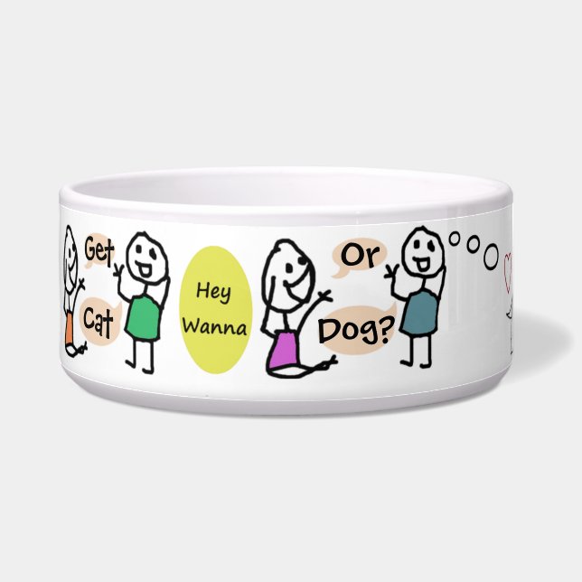 Écuelle Hey Wanna Chat ou Dog Bowl par RoseWrites (Gauche)