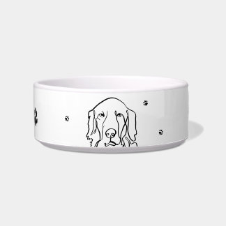Écuelle Illustration de ligne de Retriever doré personnali