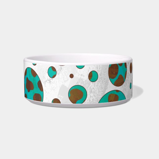Écuelle Impression Brown et Turquoise dalmate (Droite)