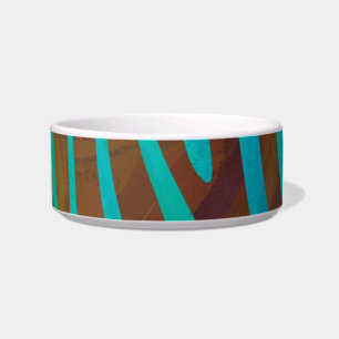 Écuelle Impression Brown et Turquoise Zebra