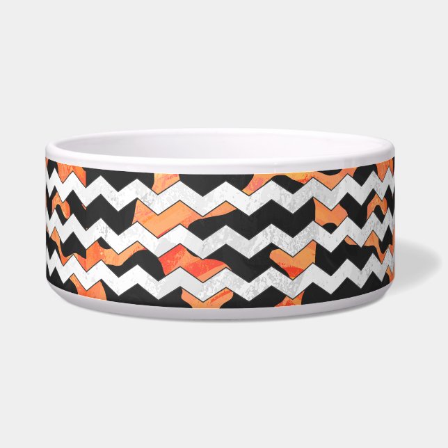 Écuelle Impression Chevron noir et orange de vache (Droite)