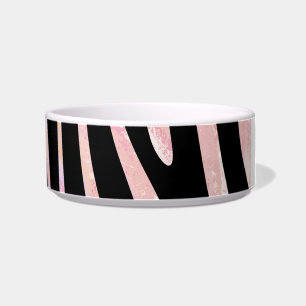 Écuelle Impression noire et rose Zebra