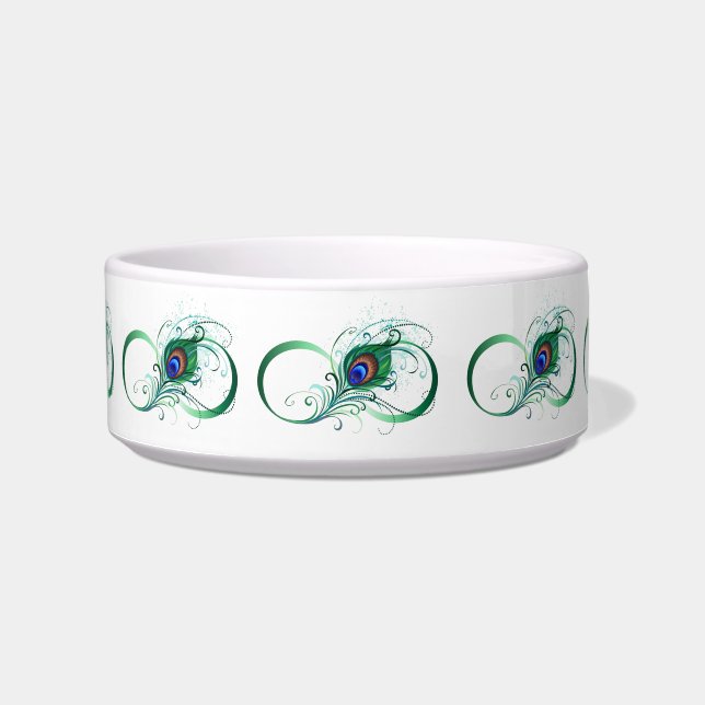 Écuelle Infinity Symbol with Peacock Feather (Devant)