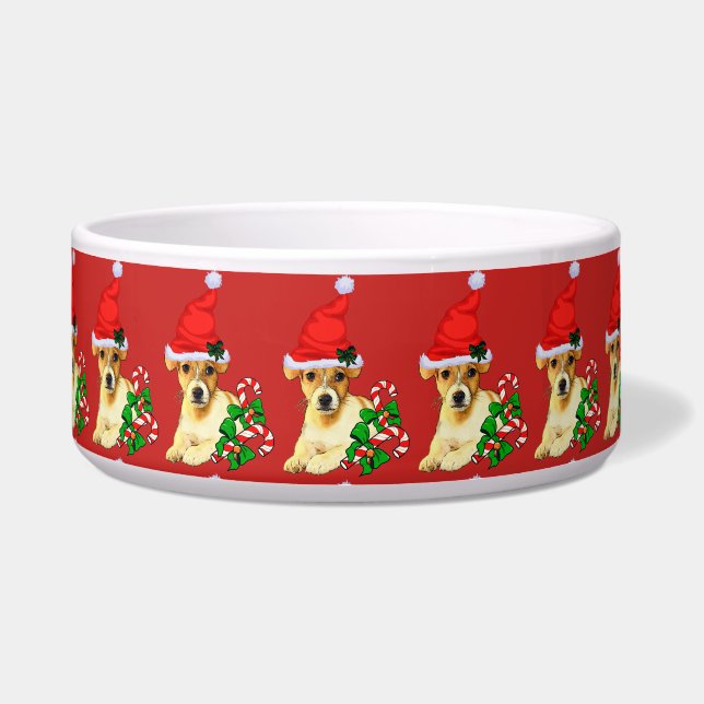 Écuelle Jack Russell Terrier Père Noël Noël (Devant)