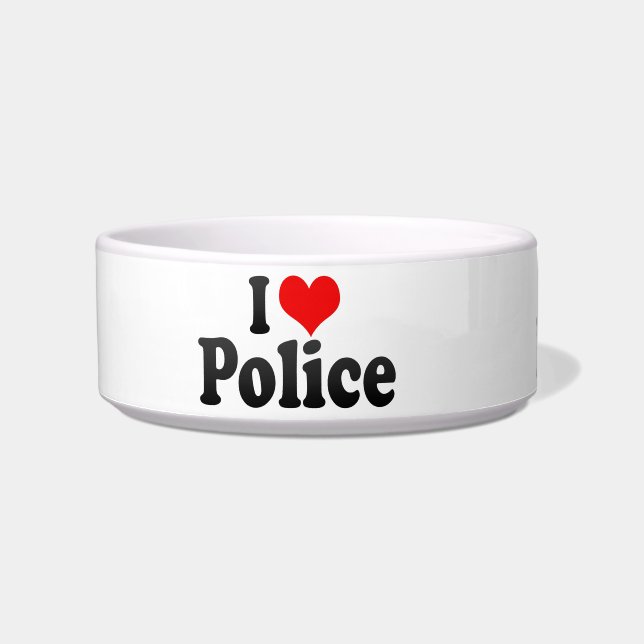 Écuelle J'aime la police (Devant)