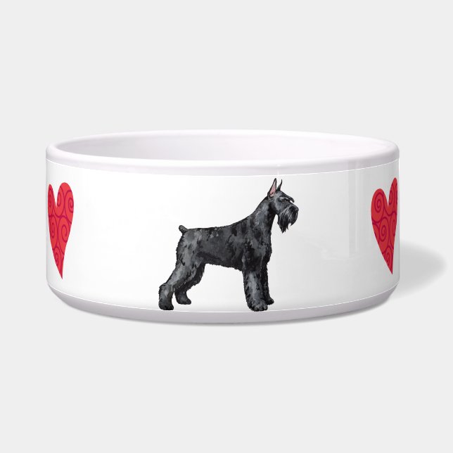 Écuelle J'aime mon Schnauzer géant (Droite)