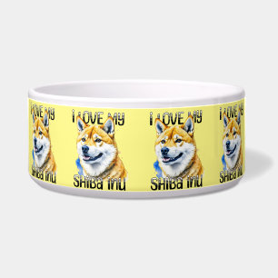 Écuelle J'Aime Mon Shiba Inu   Propriétaire de chien