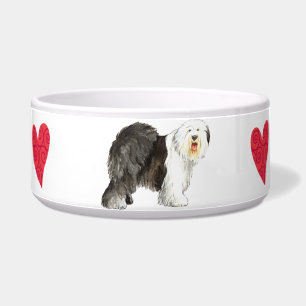 Écuelle J'aime mon vieux chien de berger anglais