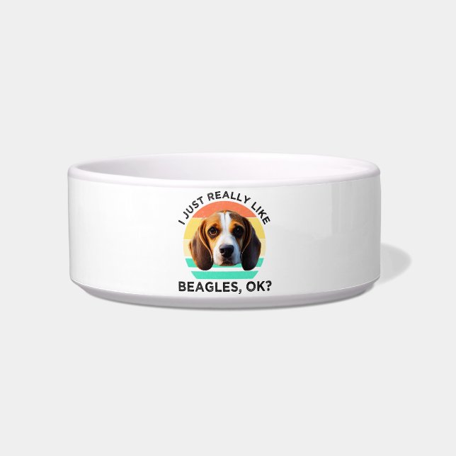 Écuelle J'Aime Vraiment Les Beagles, D'Accord ? (Devant)