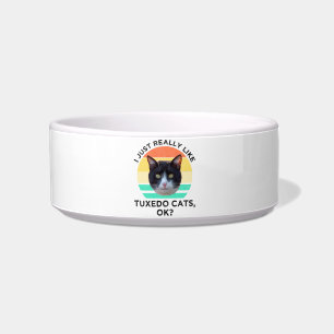 Écuelle J'Aime Vraiment Tuxedo Cats D'Accord ?