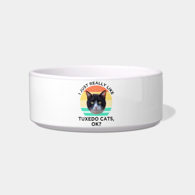 Écuelle J'Aime Vraiment Tuxedo Cats D'Accord ? (Devant)