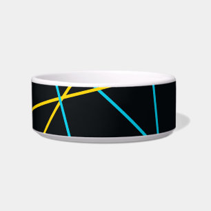 Écuelle Jaune, Bleu, cool, tendance, urbain, lignes modern