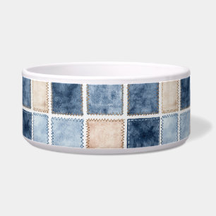Écuelle Jean bleu en denim de crème factice