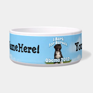 Écuelle J'écorce pour Barack, BO le premier chien Obama
