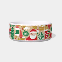 Écuelle Jeux de vacances Cat Bowl - Festive Santas