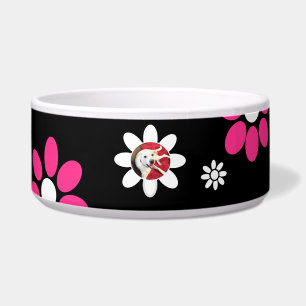 Écuelle Joli cadre de photo ronde de Fleur de Chien Souria