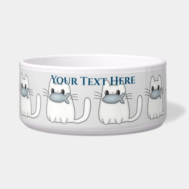 Écuelle Joli Chat avec Poisson Récompense (Devant)