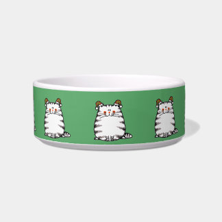Écuelle Joli Chat Grassouillet Deux Chapeaux de Noël