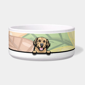 Écuelle Joli Golden Retreiver qui regarde, nourriture ou b