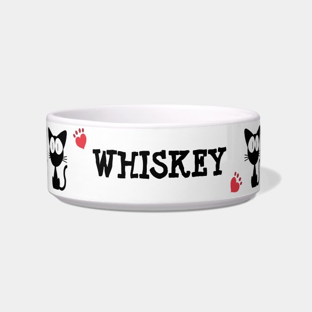 Écuelle Joli noir et blanc marrant noir motif (Devant)