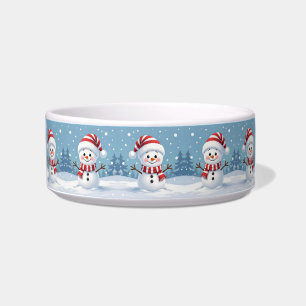 Écuelle Joli petit bonhomme de neige avec écharpe et chape