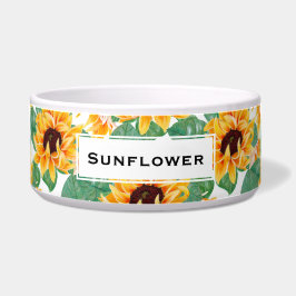 Écuelle Joli tournesol Jaune et Motif vert