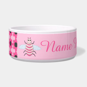 Écuelle Jolie fille rose bébé Bee personnalisée