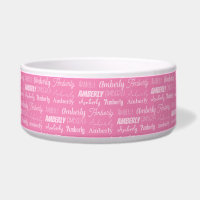 Jolie typographie de nom rose personnalisée fille