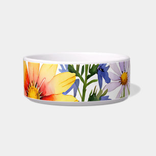 Écuelle Jolies fleurs sauvages colorées peinture à l'aquar