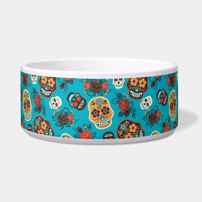 Écuelle Jour des crânes de sucre morts, bleu (Devant)