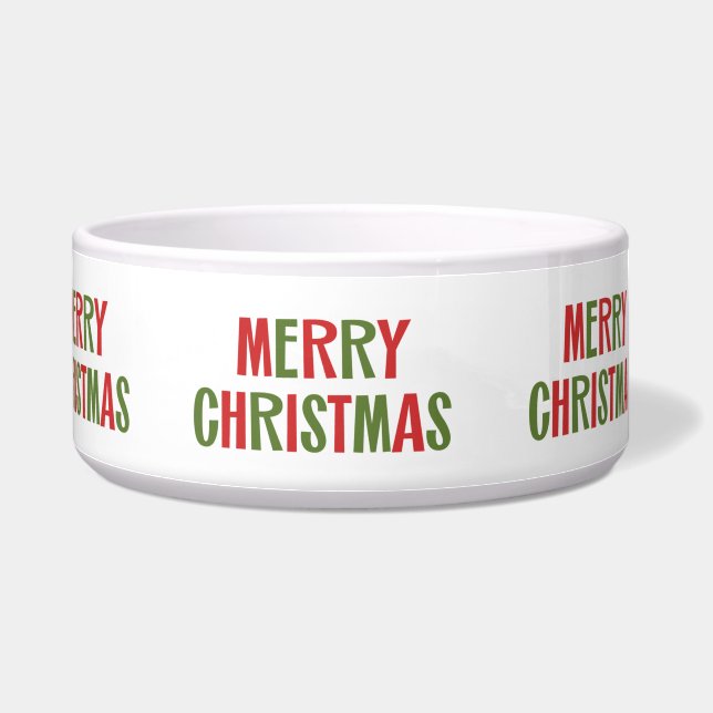 Écuelle Joyeux Noël Fun Retro Lettres rouge et vert (Droite)