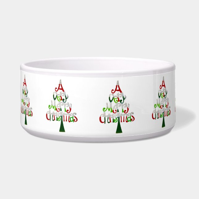 Écuelle Joyeux Noël Pet Bowl (Devant)