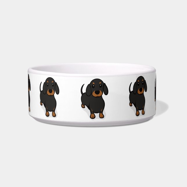 Écuelle Kawaii Cute Little Puppy Dog. Dachshund ! (Devant)
