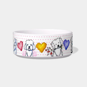 Écuelle KiniArt Maltese Puppy Love Bowl