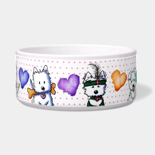 Écuelle KiniArt Westie Puppy Love Pet Bowl