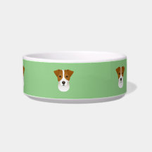 La Céramique de Dog Bowl Jack Russell Terrier Gree