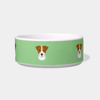 Écuelle La Céramique de Dog Bowl Jack Russell Terrier Gree