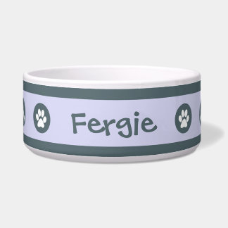 Écuelle La cuvette en pastel bleue personnalisée de chien
