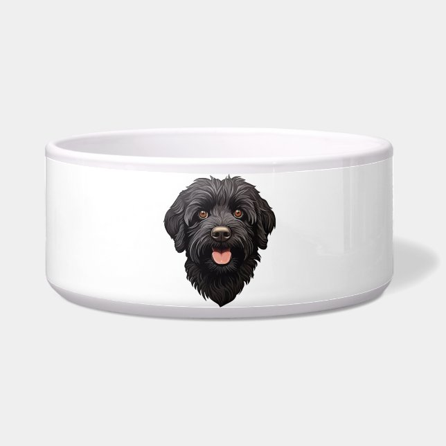 Écuelle Labradoodle Chien Noir (Devant)