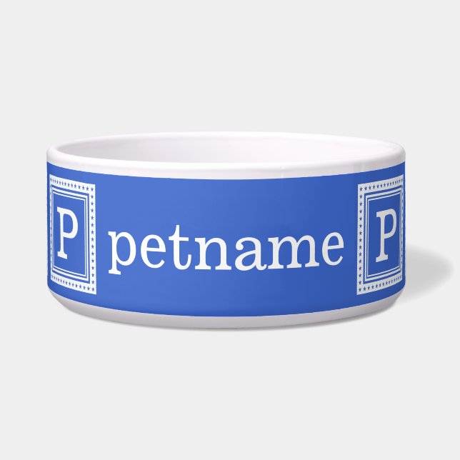 Écuelle L'animal familier fait sur commande de monogramme, (Devant)