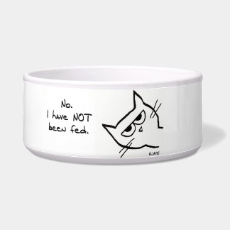 Écuelle Le chat fâché n'a pas été alimenté !